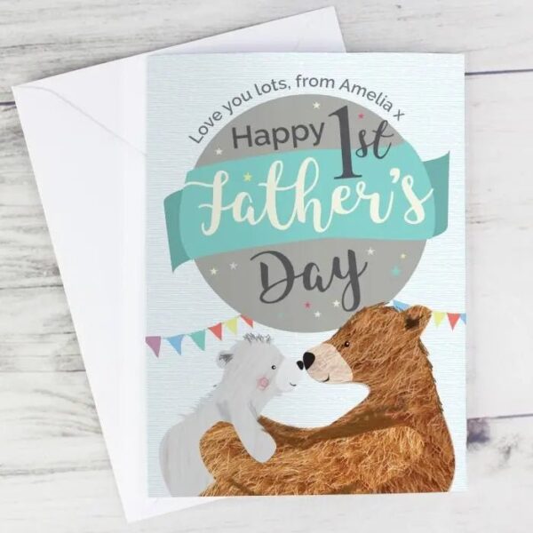 Personalised 1st Father’s Day Daddy Bear Card: 1 - Greeting Cards By Gift Moments
