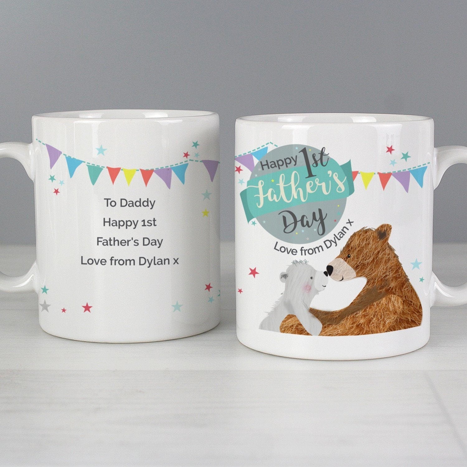 Personalised 1st Father’s Day Daddy Bear Mug: 1 - Mugs By Gift Moments