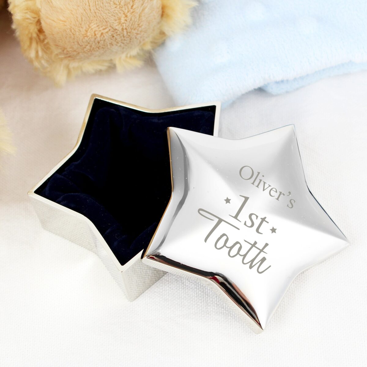 Personalised 1st Tooth Star Trinket Box: 2 - Trinket Boxes By Gift Moments