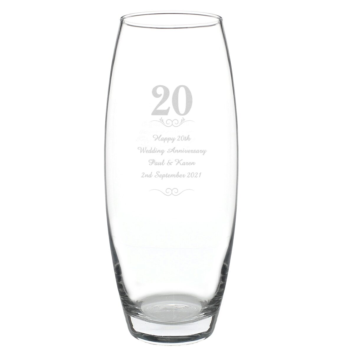 Personalised 20 Years Bullet Vase: 2 - Vases By Gift Moments