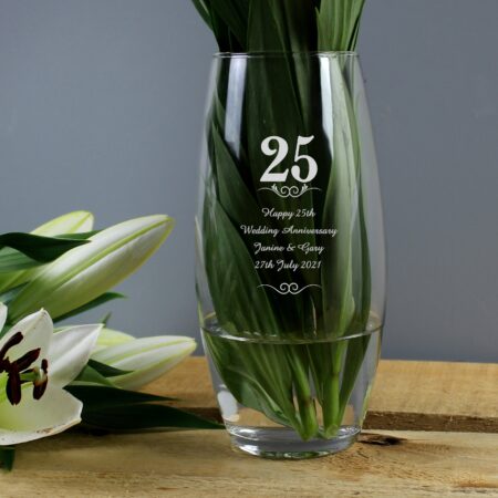 Personalised 25 Years Bullet Vase: 1 - Vases By Gift Moments