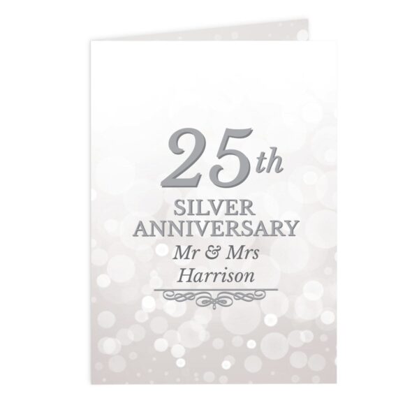 Personalised 25th Silver Anniversary Card: 2 - Greeting Cards By Gift Moments