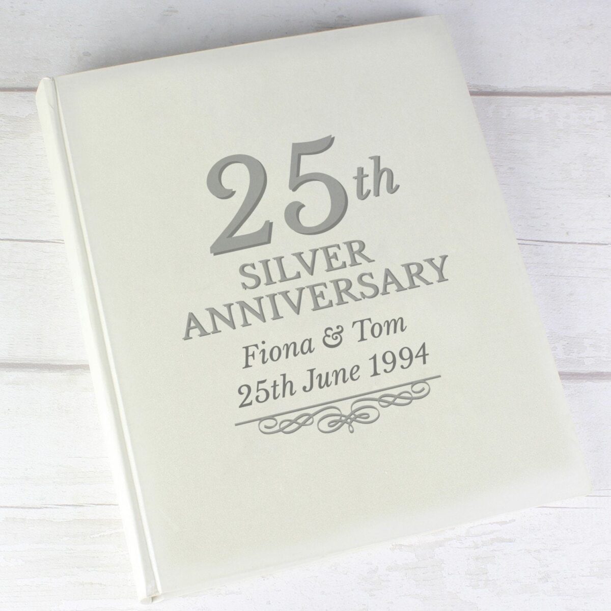 Personalised 25th Silver Anniversary Traditional Photo Album: 2 - Photo Albums By Gift Moments