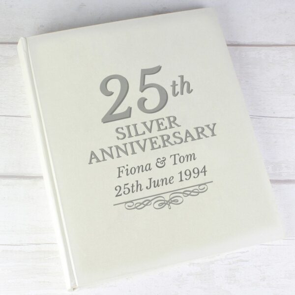 Personalised 25th Silver Anniversary Traditional Photo Album: 2 - Photo Albums By Gift Moments