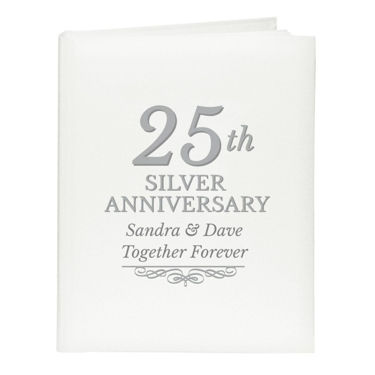 Personalised 25th Silver Anniversary Traditional Photo Album: 3 - Photo Albums By Gift Moments