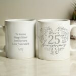 Personalised 25th Silver Wedding Anniversary Mug: 1 - Mugs By Gift Moments