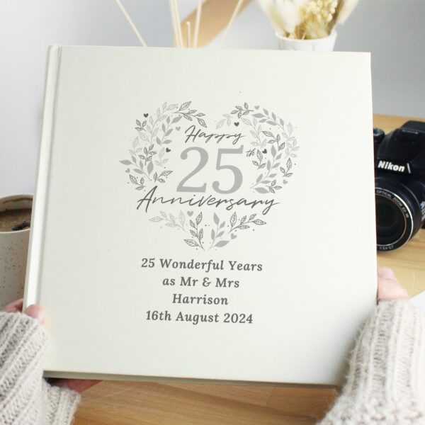 Personalised 25th Silver Wedding Anniversary Photo Album: 2 - Photo Albums By Gift Moments
