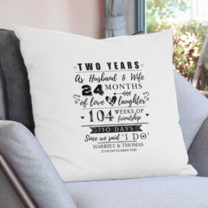 Personalised 2nd Anniversary Cushion: 4 - Cushions By Gift Moments