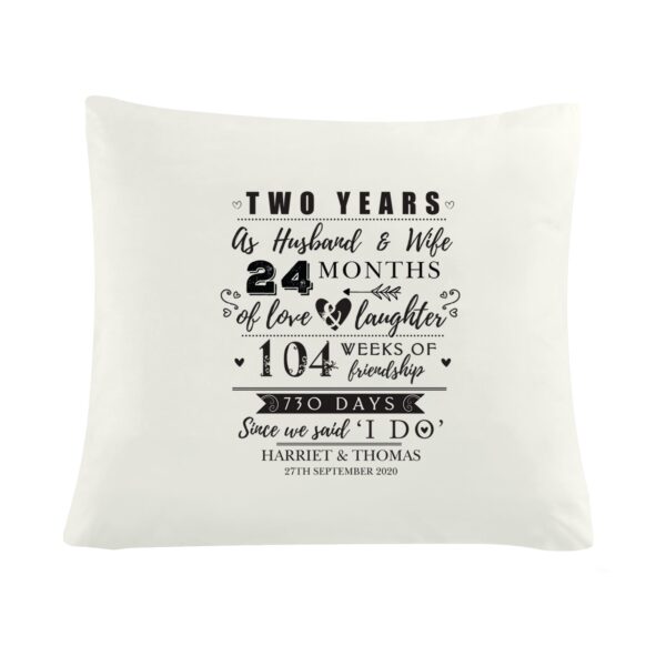 Personalised 2nd Anniversary Cushion: 2 - Cushions By Gift Moments