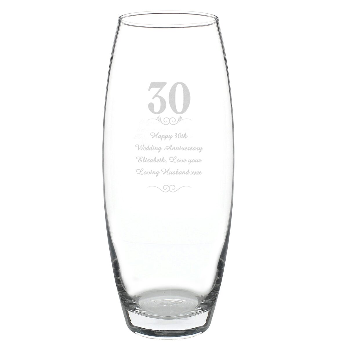 Personalised 30 Years Bullet Vase: 2 - Vases By Gift Moments