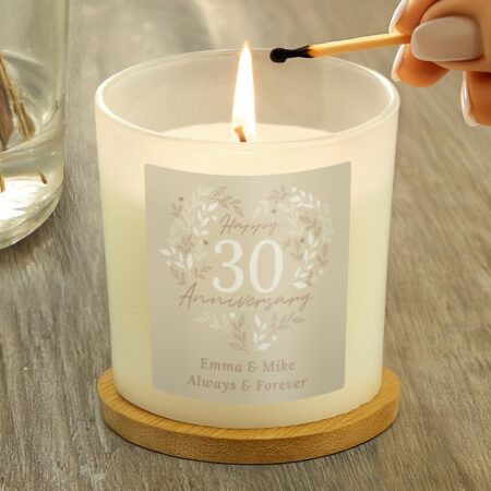 Personalised 30th Pearl Wedding Anniversary Candle Jar: 2 - Candles By Gift Moments