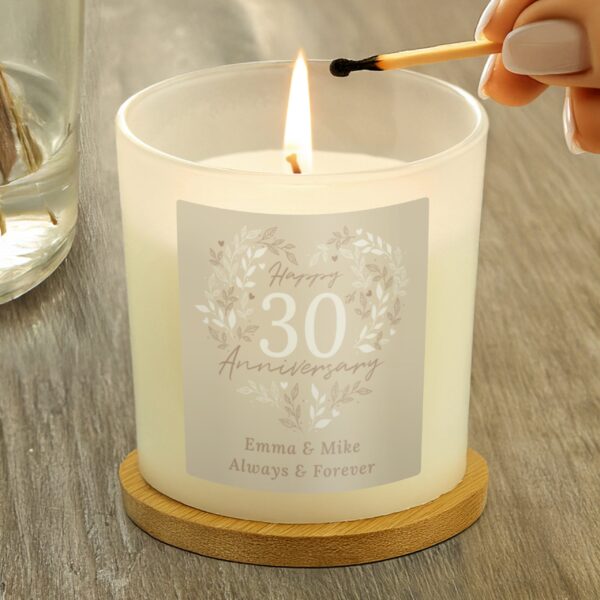 Personalised 30th Pearl Wedding Anniversary Candle Jar: 2 - Candles By Gift Moments