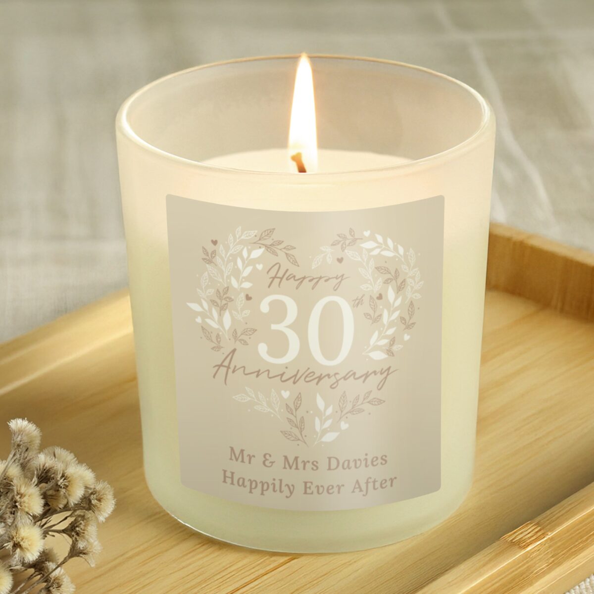 Personalised 30th Pearl Wedding Anniversary Candle Jar: 4 - Candles By Gift Moments