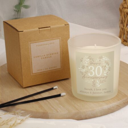 Personalised 30th Pearl Wedding Anniversary Candle Jar: 3 - Candles By Gift Moments