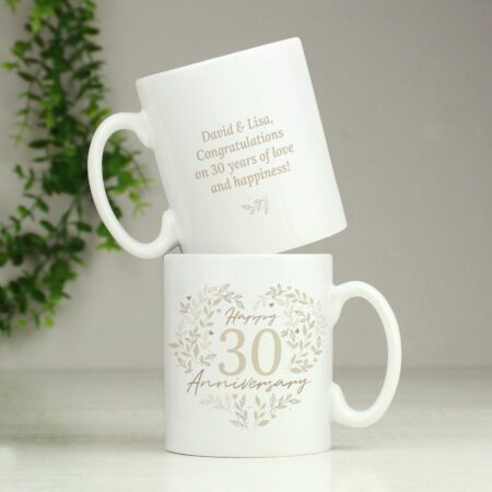 Personalised 30th Pearl Wedding Anniversary Mug: 4 - Mugs By Gift Moments