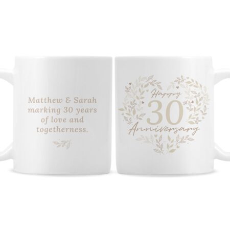 Personalised 30th Pearl Wedding Anniversary Mug: 5 - Mugs By Gift Moments