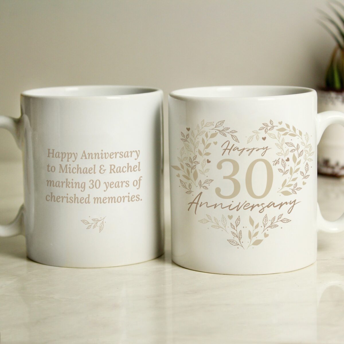 Personalised 30th Pearl Wedding Anniversary Mug: 3 - Mugs By Gift Moments