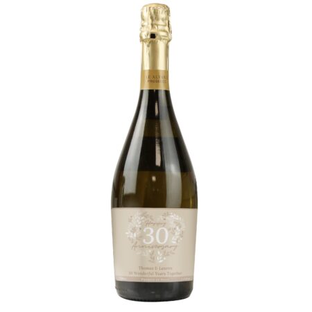 Personalised 30th Pearl Wedding Anniversary Prosecco: 5 - Alcohol By Gift Moments
