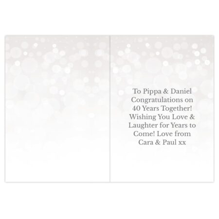 Personalised 40th Ruby Anniversary Card: 3 - Greeting Cards By Gift Moments