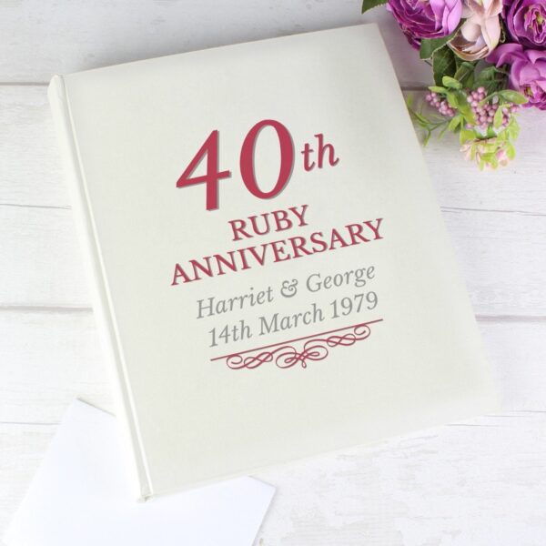 Personalised 40th Ruby Anniversary Traditional Photo Album: 1 - Photo Albums By Gift Moments