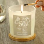 Personalised 50th Golden Wedding Anniversary Candle Jar: 1 - Candles By Gift Moments
