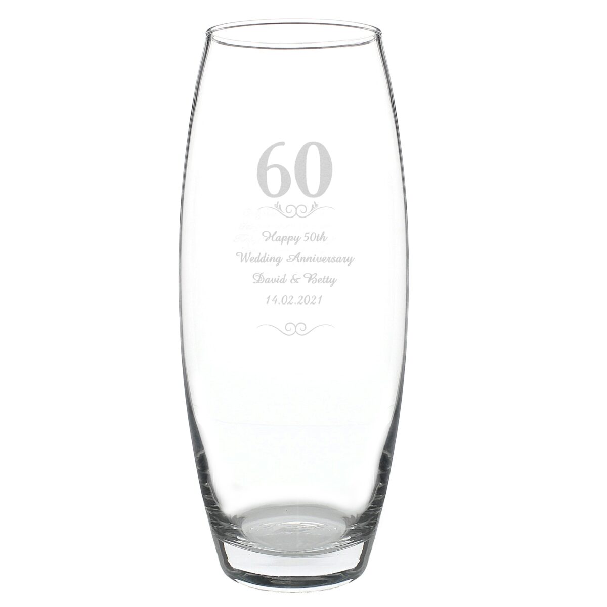 Personalised 60 Years Bullet Vase: 2 - Vases By Gift Moments