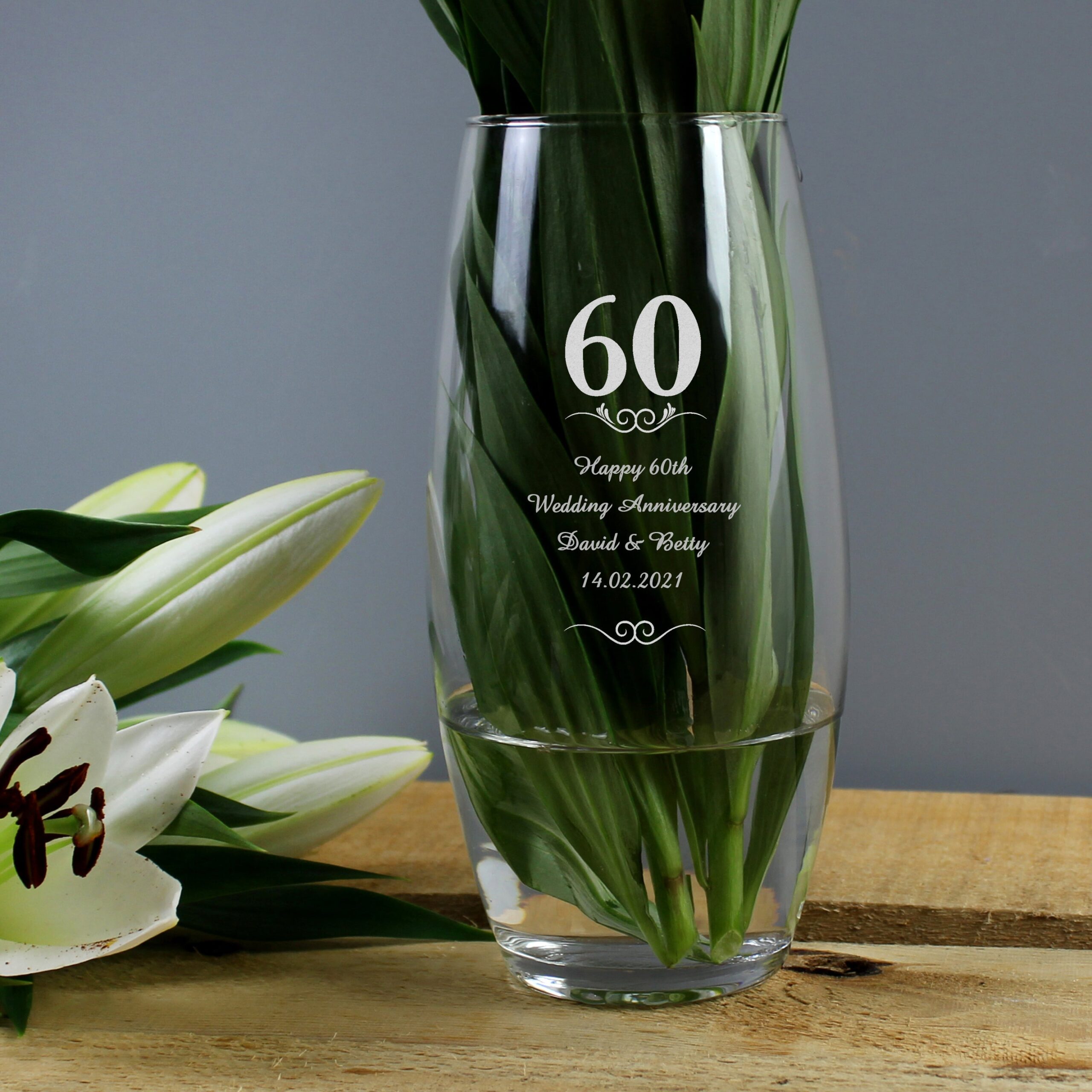 Personalised 60 Years Bullet Vase: 1 - Vases By Gift Moments