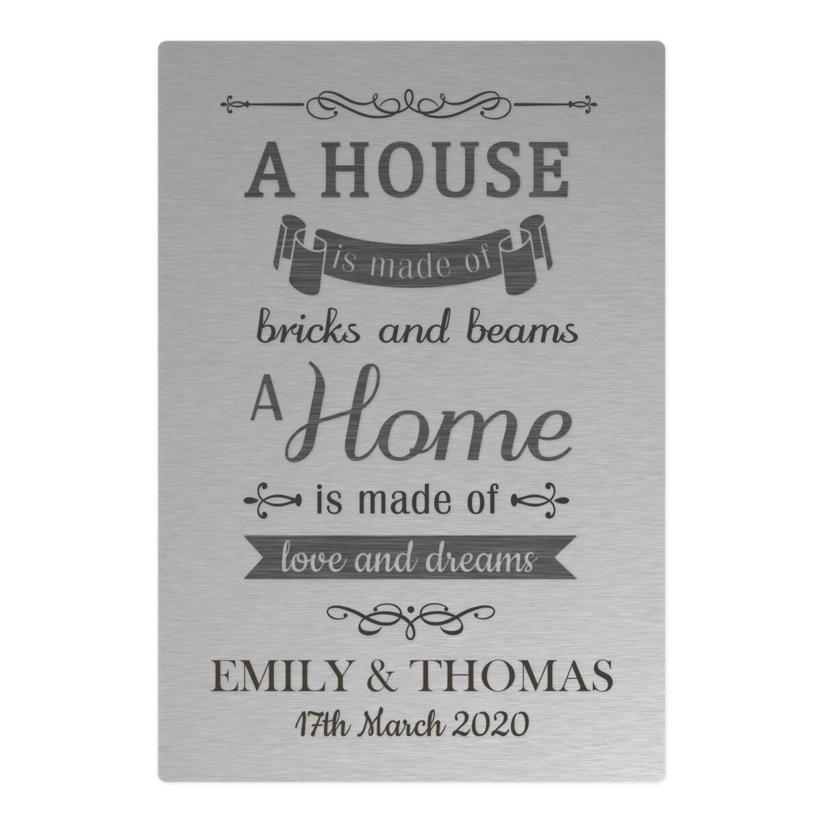 Personalised ’A House Is Made Of...’ Metal Sign: 3 - Signs & Plaques By Gift Moments
