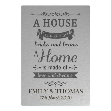 Personalised ’A House Is Made Of...’ Metal Sign: 3 - Signs & Plaques By Gift Moments