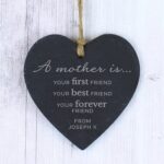 Personalised ’A Mother Is’ Slate Heart Decoration: 1 - Decorations By Gift Moments
