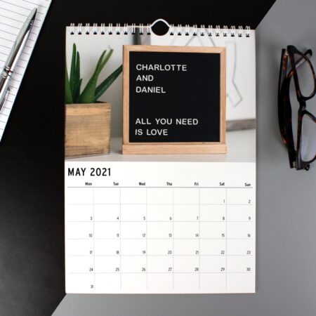 Personalised A4 Couple You And Me Calendar: 3 - Calendars & Planners By Gift Moments
