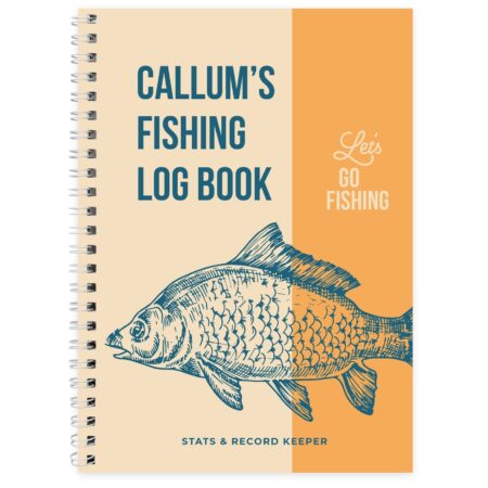 Personalised a5 fishing log book