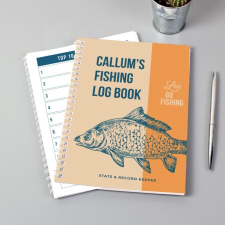Personalised a5 fishing log book
