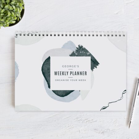 Personalised Abstract A4 Desk Planner: 6 - Calendars & Planners By Gift Moments