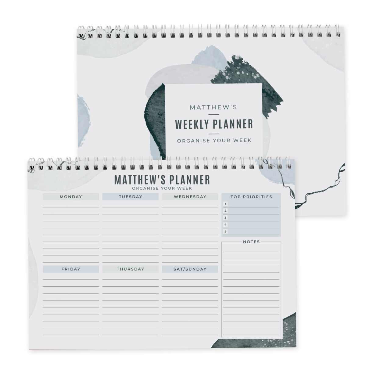Personalised Abstract A4 Desk Planner: 7 - Calendars & Planners By Gift Moments
