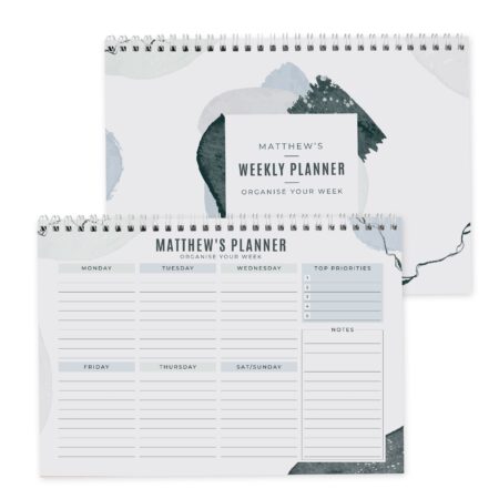 Personalised Abstract A4 Desk Planner: 7 - Calendars & Planners By Gift Moments