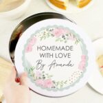 Personalised Abstract Rose Cake Tin: 1 - Storage By Gift Moments