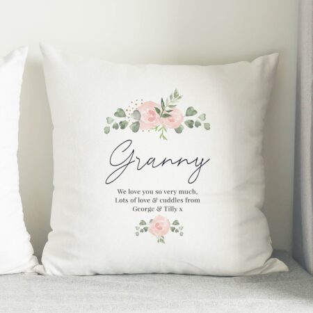 Personalised Abstract Rose Cream Cushion: 2 - Cushions By Gift Moments