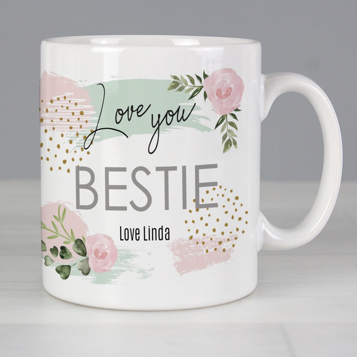Personalised Abstract Rose Mug: 5 - Mugs By Gift Moments