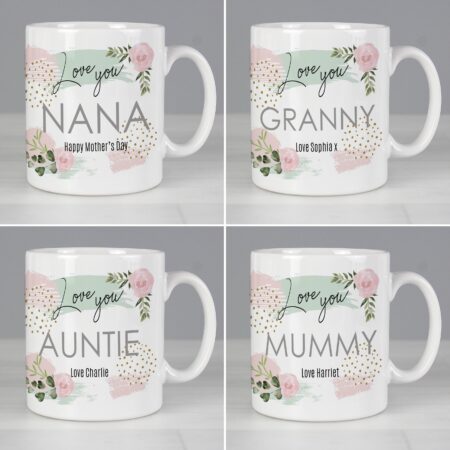 Personalised Abstract Rose Mug: 3 - Mugs By Gift Moments