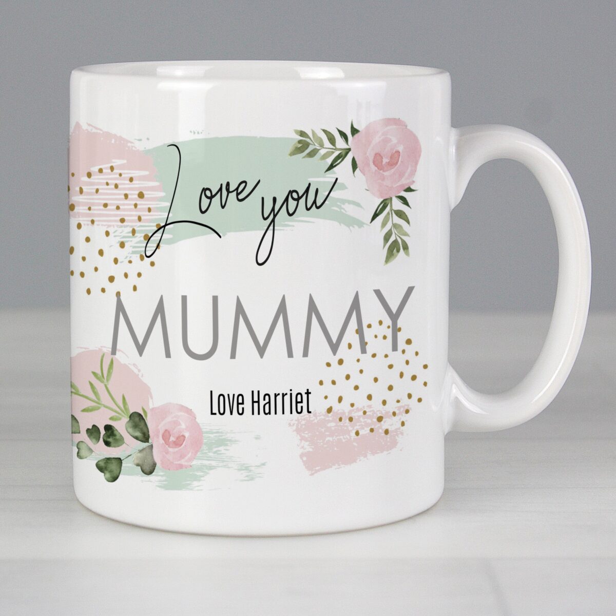 Personalised Abstract Rose Mug: 1 - Mugs By Gift Moments