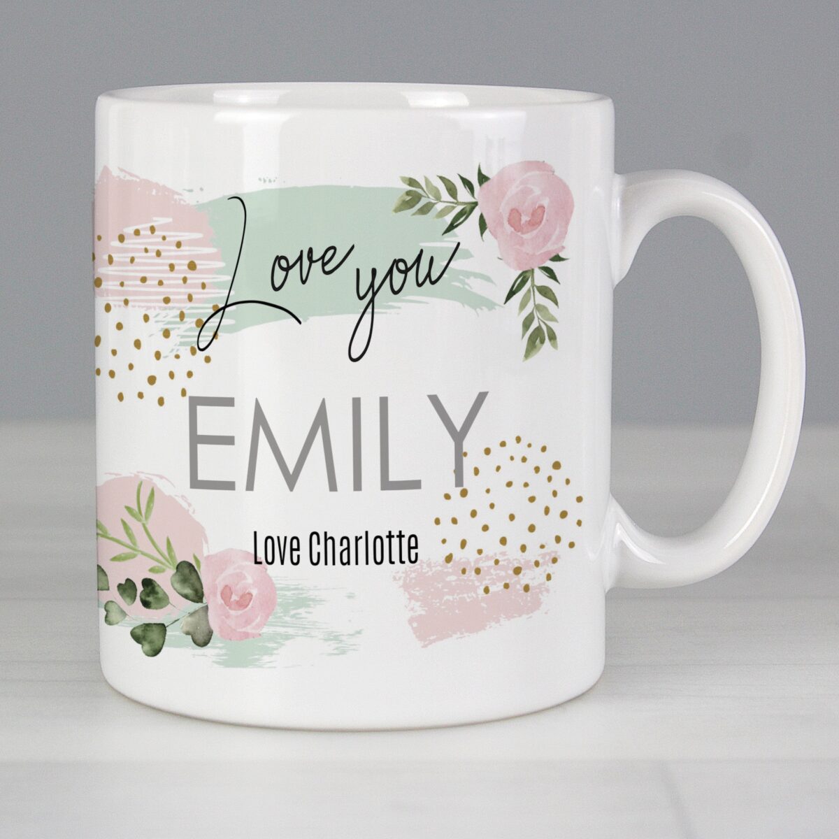 Personalised Abstract Rose Mug: 4 - Mugs By Gift Moments