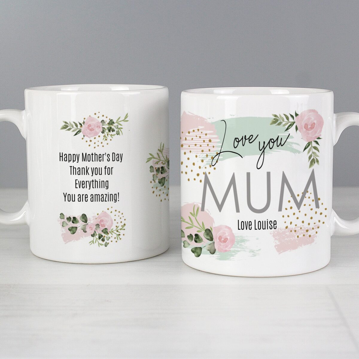 Personalised Abstract Rose Mug: 6 - Mugs By Gift Moments