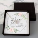 Personalised Abstract Rose Sentiment Silver Tone Necklace and Box: 1 - Necklaces By Gift Moments