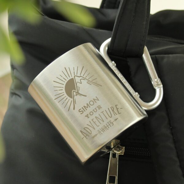 Personalised ’Adventure Awaits’ Stainless Steel Mug: 1 - Outdoor Mugs By Gift Moments