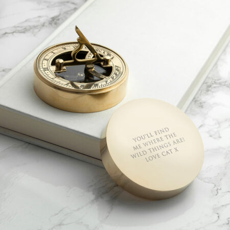 Personalised Adventurer’s Brass Sundial and Compass: 2 - Compasses By Gift Moments