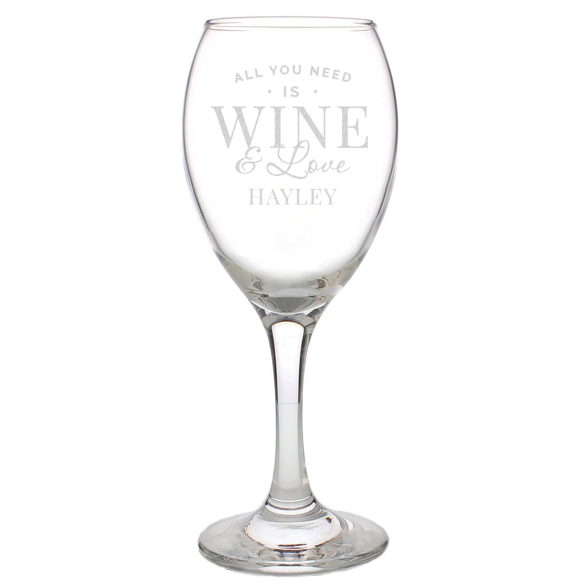 Personalised ’All You Need is Wine’ Wine Glass: 6 - Wine Glasses By Gift Moments