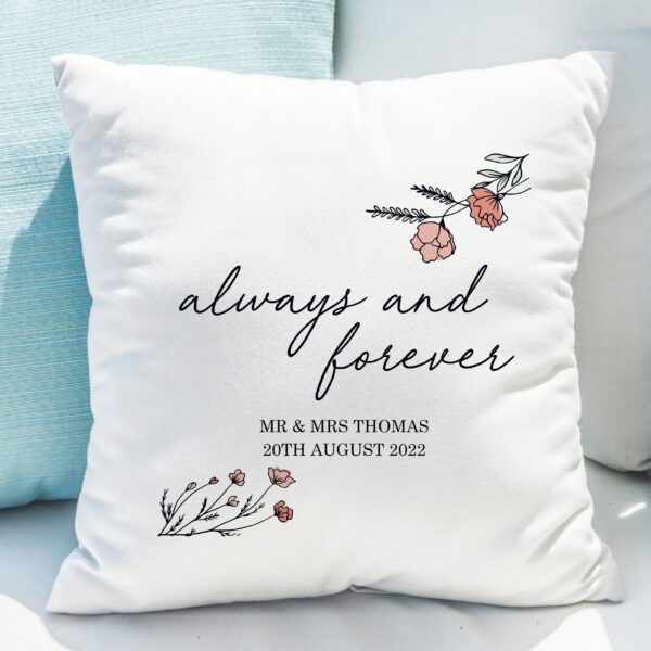 Personalised Always and Forever Cushion: 2 - Cushions By Gift Moments