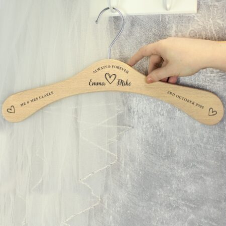 Personalised Always & Forever Wooden Hanger: 3 - Keepsakes By Gift Moments