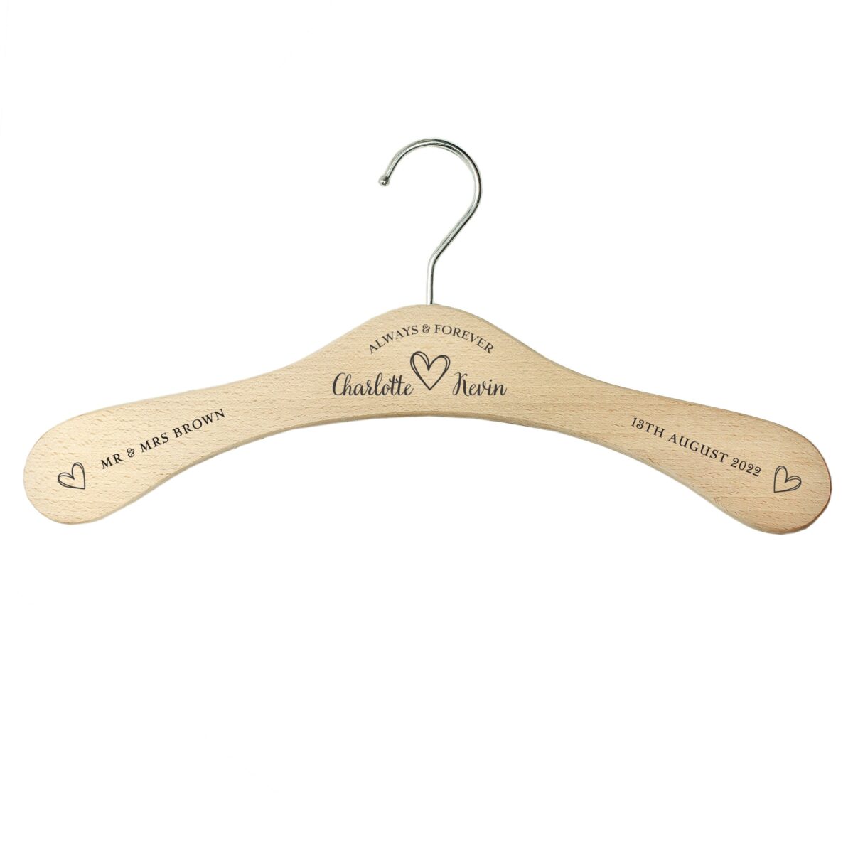 Personalised Always & Forever Wooden Hanger: 6 - Keepsakes By Gift Moments